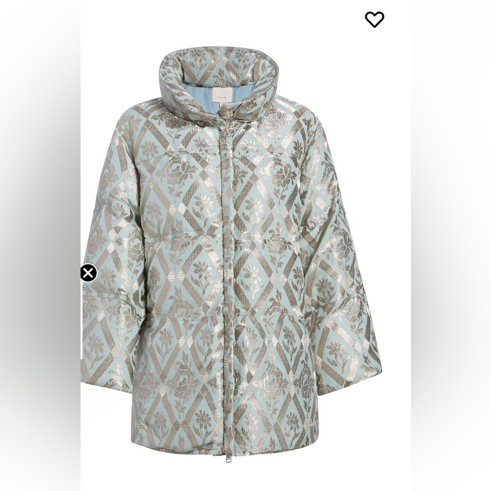 Cinq Sept Diamond Floral Hallie Puffer Coat. Size Small.  Excellent condition